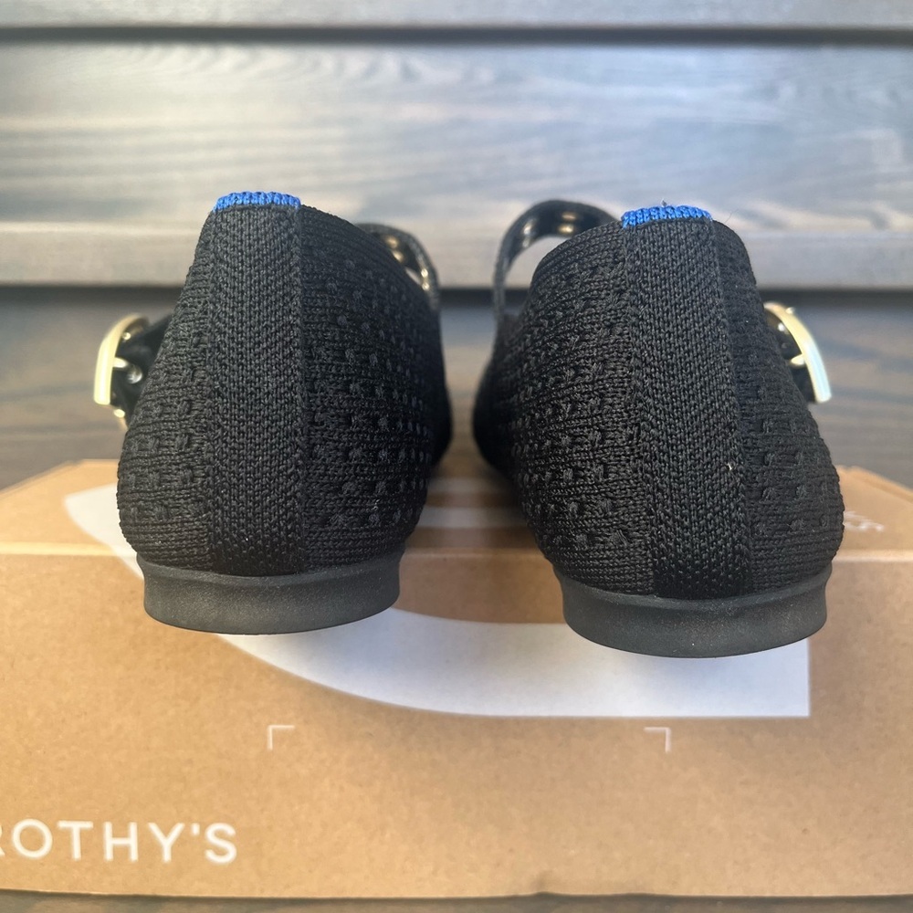 Rothy's Max Buckle Mary Jane flat in Black Mesh Size 7 - Like New! - Picture 11 of 14